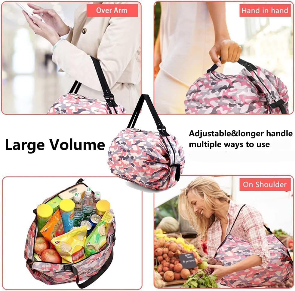 Foldable Waterproof Shopping Bag with Zipper Tote