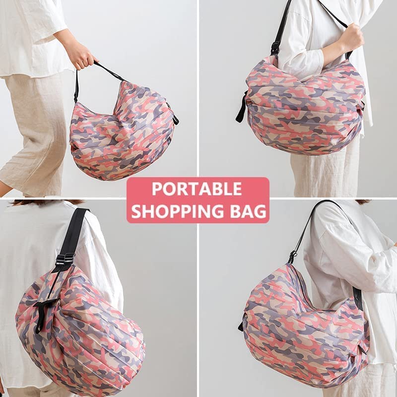 Foldable Waterproof Shopping Bag with Zipper Tote