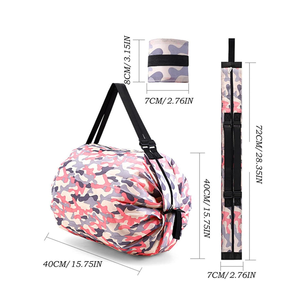 Foldable Waterproof Shopping Bag with Zipper Tote