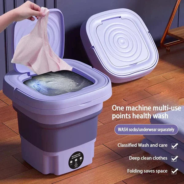 Folding Mini Washing Machine | Dryer for Undergarments & Socks