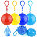 1 Pcs Portable Disposable Emergency Raincoats Waterproof Rain Poncho in A Ball