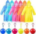 1 Pcs Portable Disposable Emergency Raincoats Waterproof Rain Poncho in A Ball
