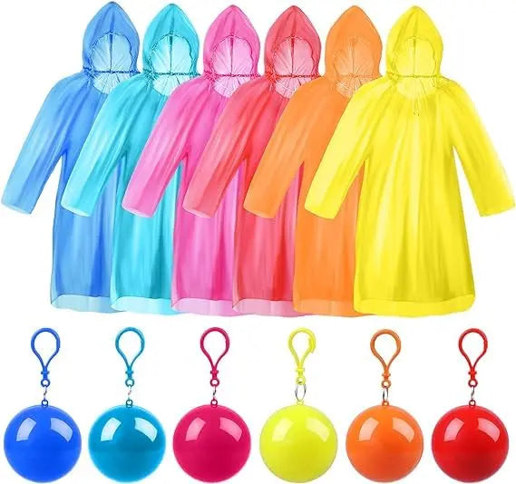 Portable Emergency Raincoat Waterproof Poncho Ball