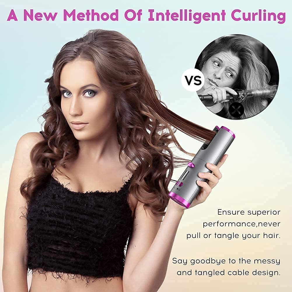 Cordless Auto Hair Curler USB Rechargeable Pro