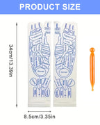 White Acupressure Foot Massage Socks Reflexology Relief