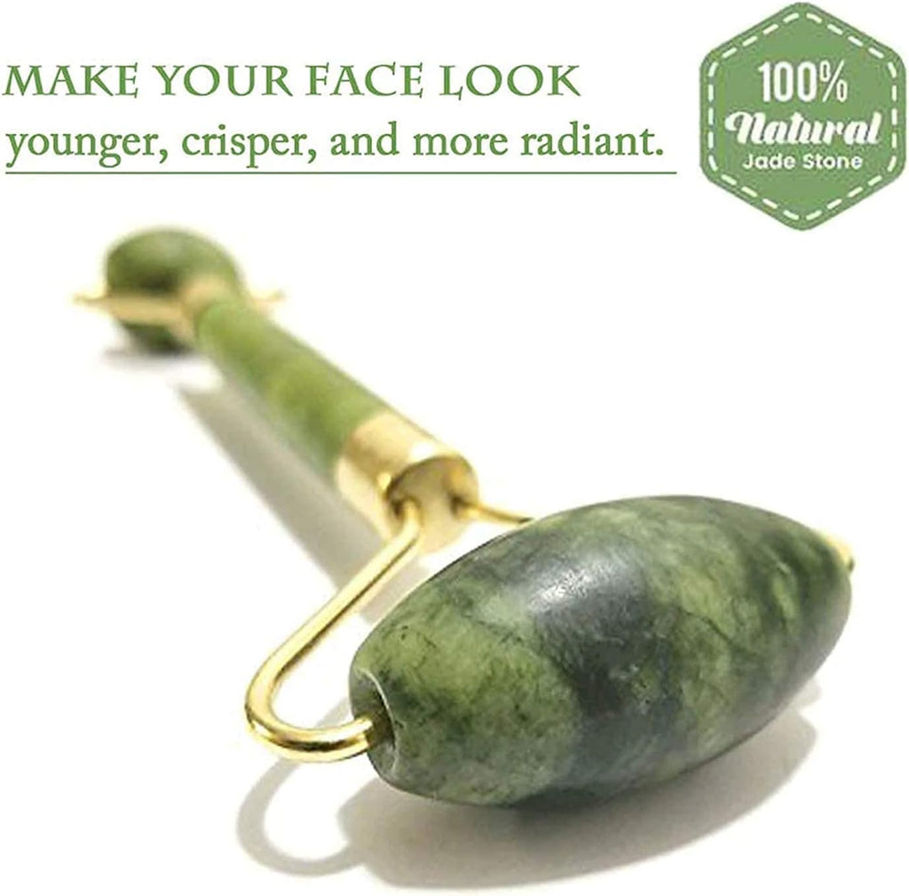 Facial Massager Jade Roller & Gua Sha Himalayan Stone