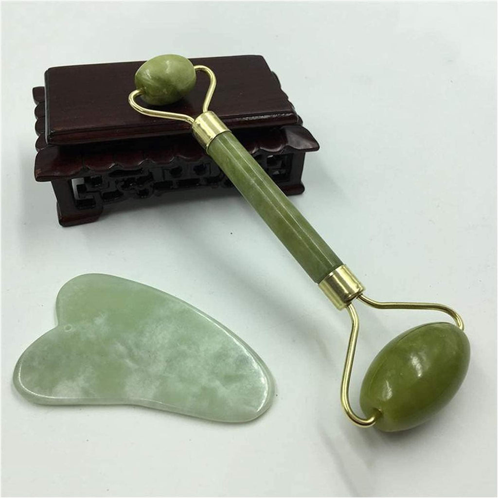 Facial Massager Jade Roller & Gua Sha Himalayan Stone