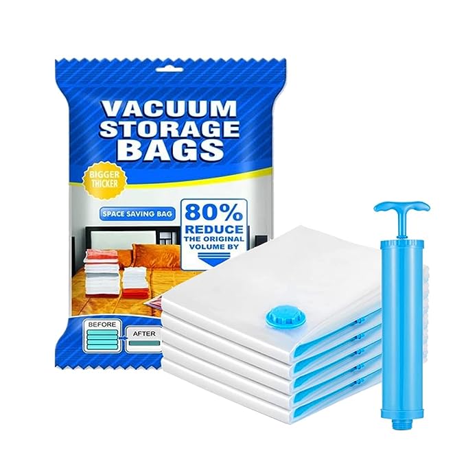 Space Saver Vacuum Storage Bags | Reusable Travel & Home Set