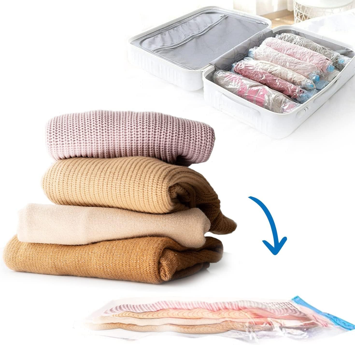 Space Saver Vacuum Storage Bags | Reusable Travel & Home Set