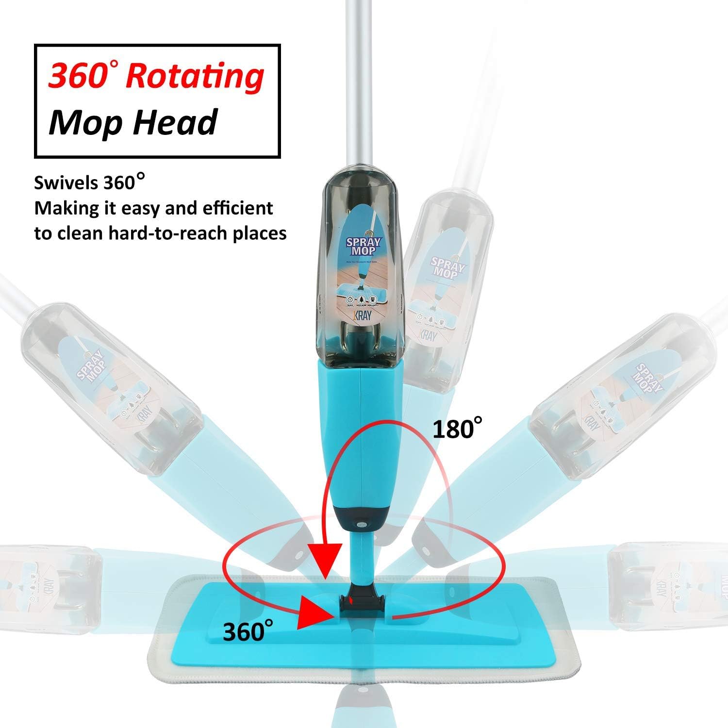 Spray Mop Pocha | Wet-Dry Flat Mop with Refillable Spray