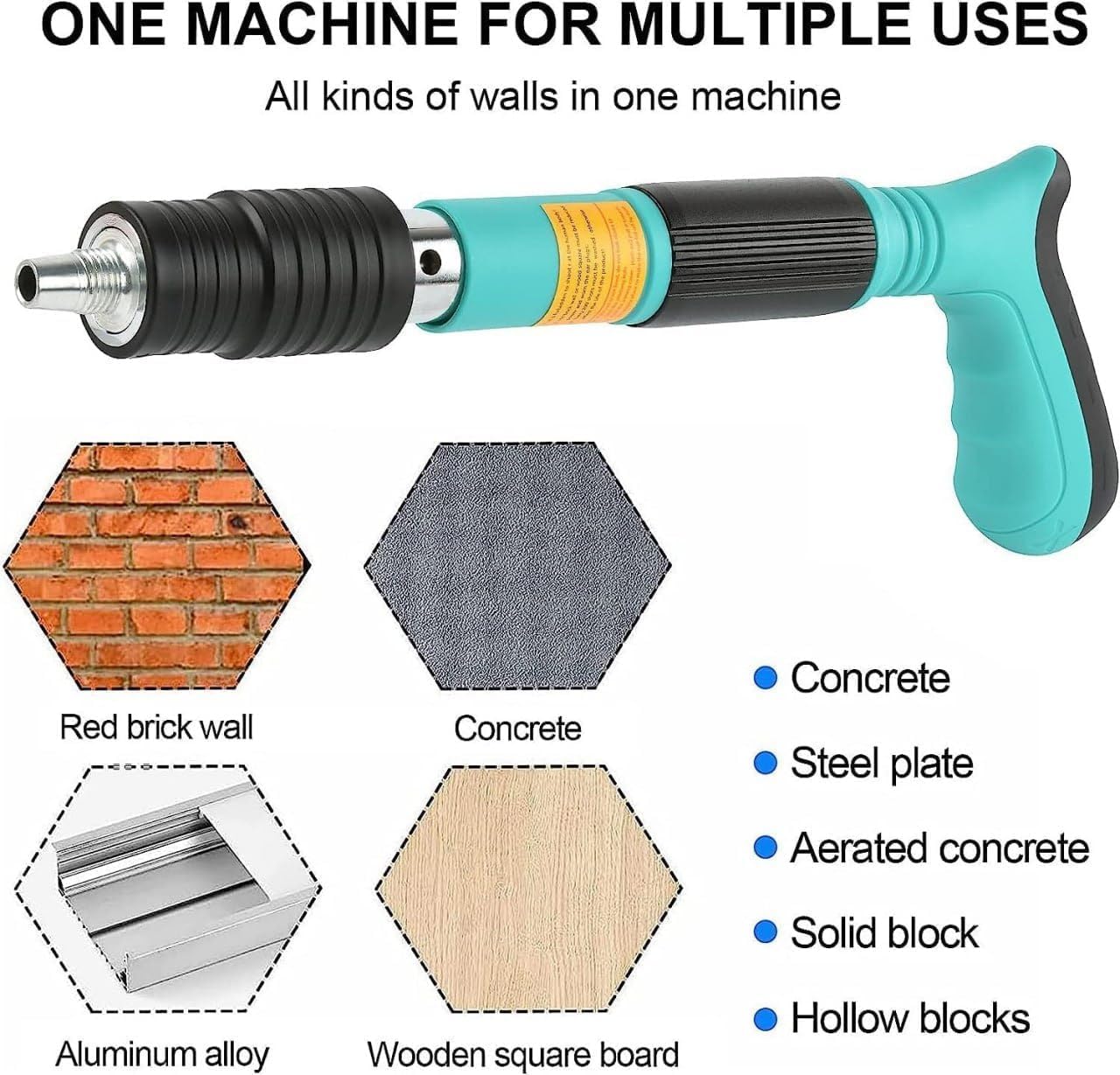 Manual Steel Nail Gun | Portable Mini Tool for Wood & Cement
