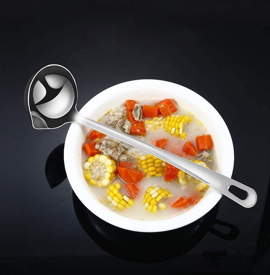 Stainless Steel Oil Filter Spoon | 28cm Fat Strainer Ladle