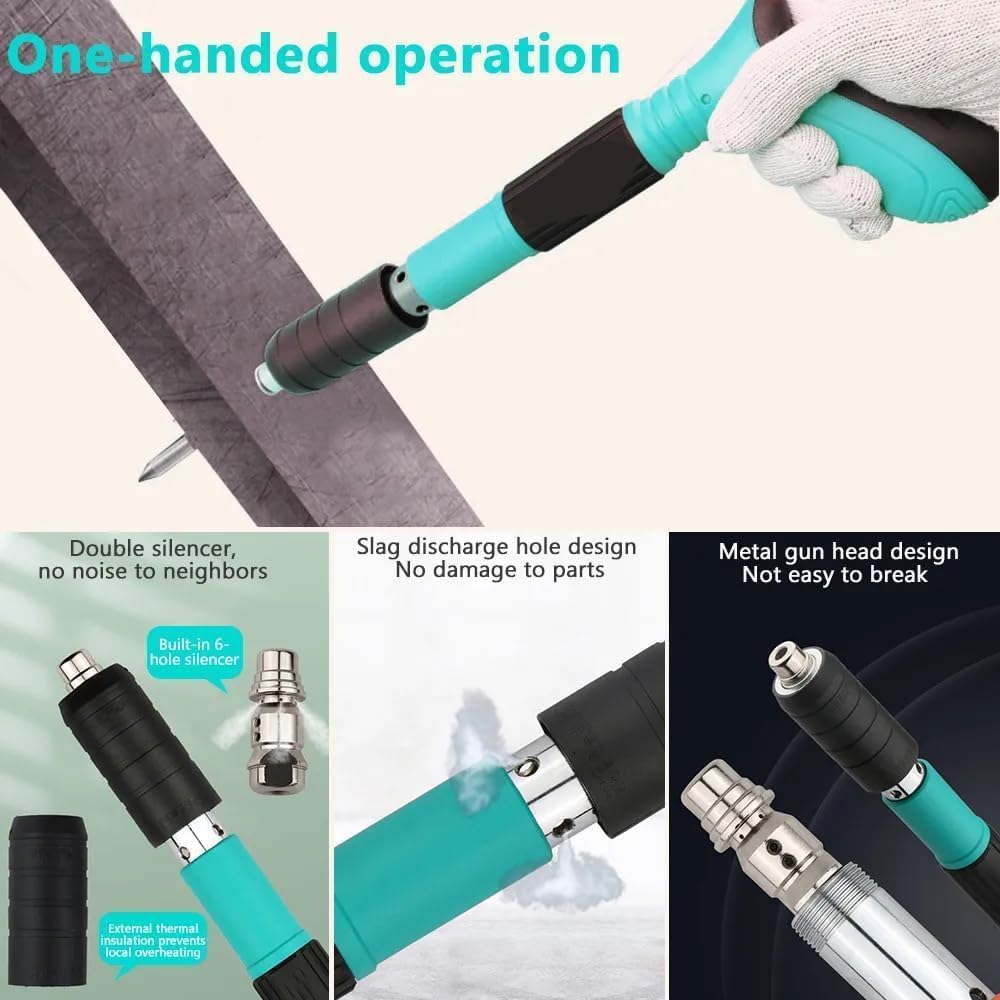 Manual Steel Nail Gun | Portable Mini Tool for Wood & Cement
