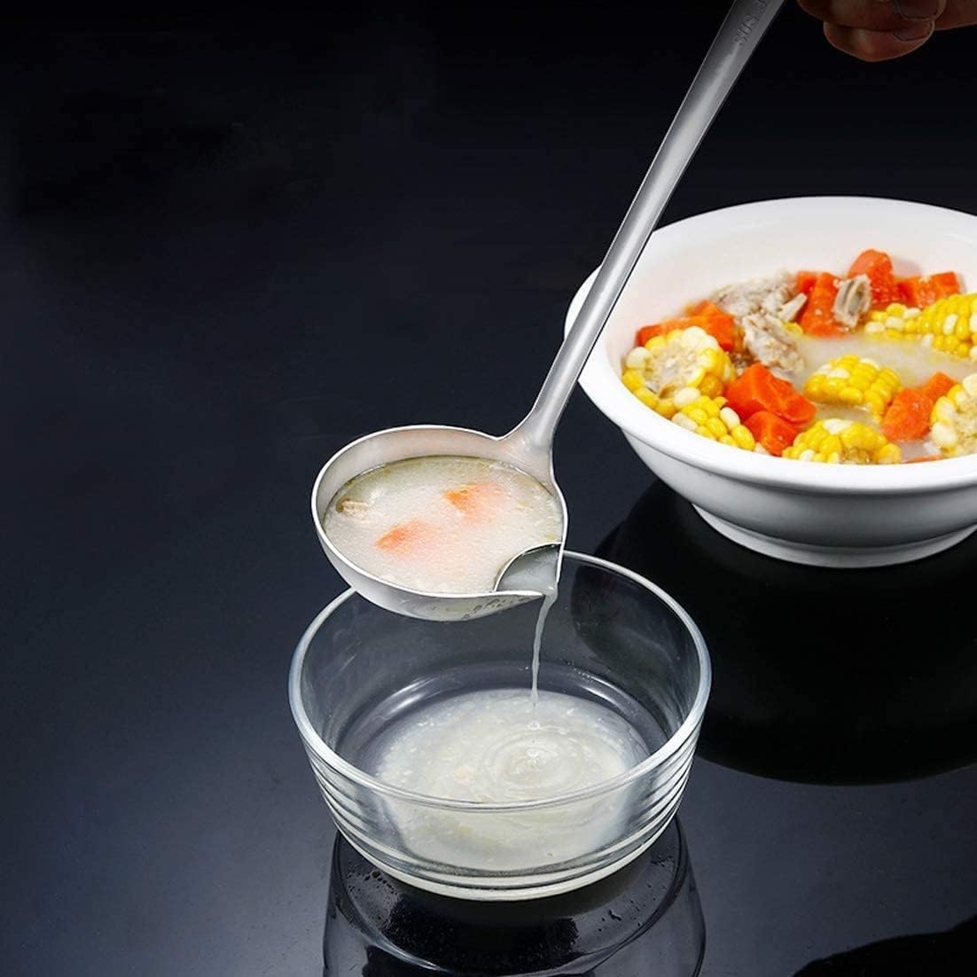 Stainless Steel Oil Filter Spoon | 28cm Fat Strainer Ladle