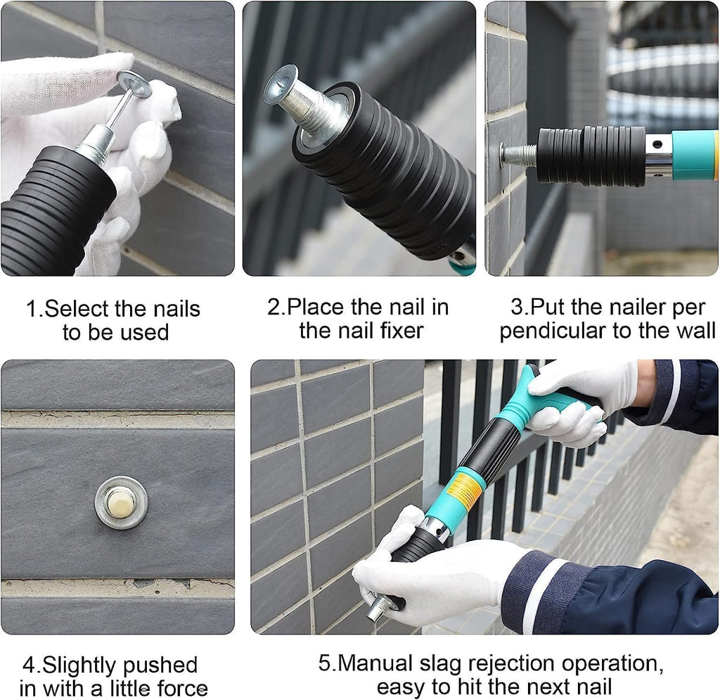 Manual Steel Nail Gun | Portable Mini Tool for Wood & Cement
