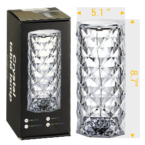 16-Color Crystal Rose Lamp USB Rechargeable LED