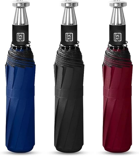 RR Auto Open-Close Umbrella | 3-Fold Windproof Large Rain