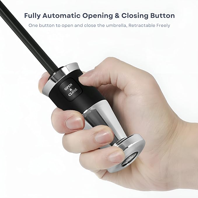 RR Auto Open-Close Umbrella | 3-Fold Windproof Large Rain