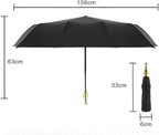 RR Auto Open-Close Umbrella | 3-Fold Windproof Large Rain