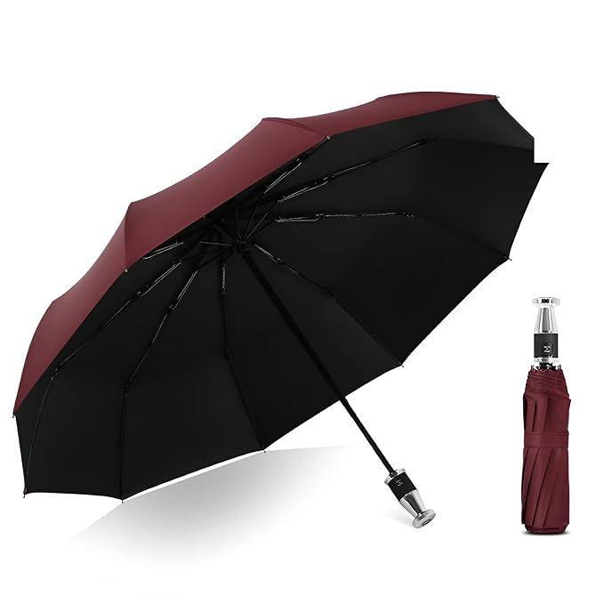 RR Auto Open-Close Umbrella | 3-Fold Windproof Large Rain