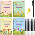 4Pcs Magic Reusable Copybook Set for Kids Learning