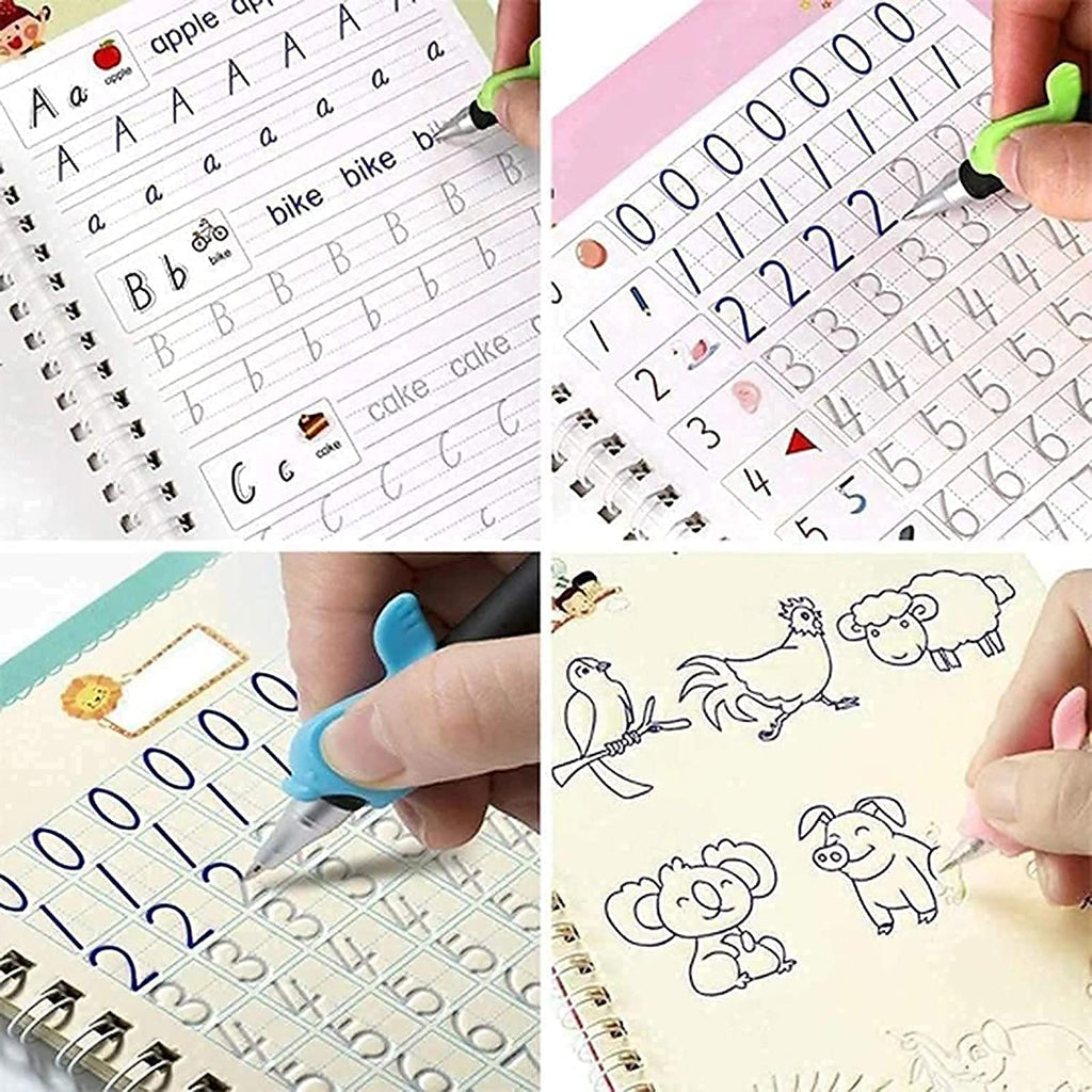 4Pcs Magic Reusable Copybook Set for Kids Learning