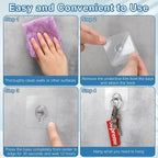10Pcs Screw Hook No-Trace Adhesive Wall Hooks Heavy Duty Nails