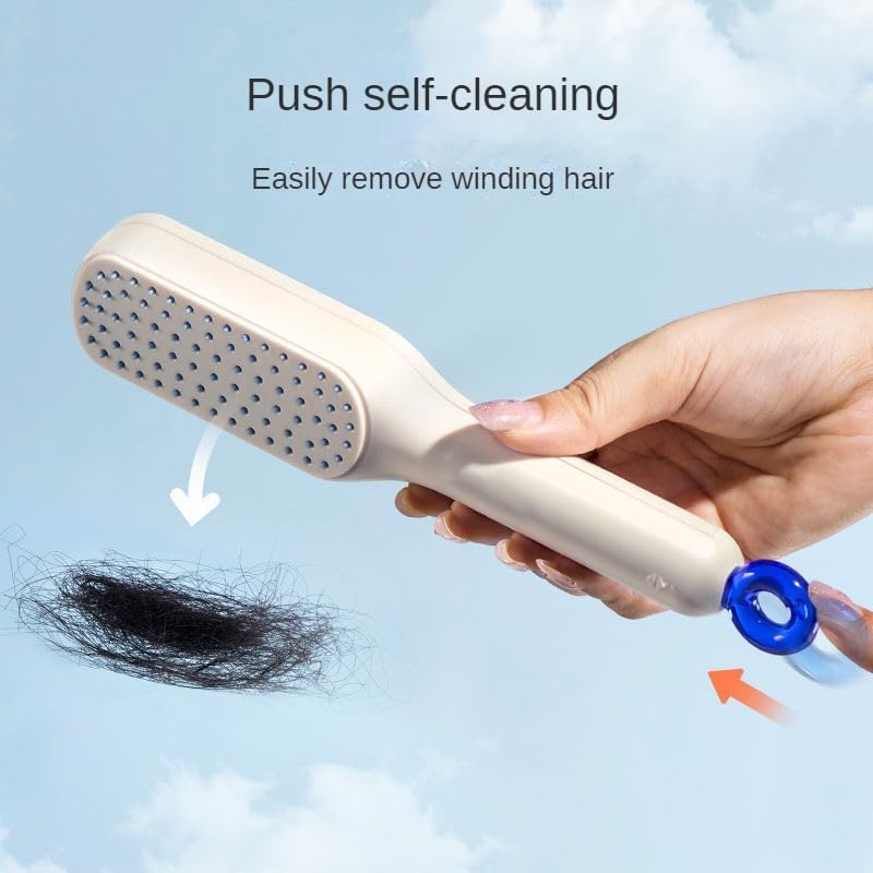 Self-Cleaning Hair Brush – Anti-Static Detangling Comb