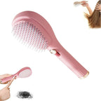 Big Self-Cleaning Hair Brush – One-Click Detangling Comb