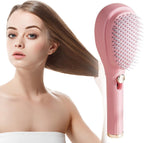 Big Self-Cleaning Hair Brush – One-Click Detangling Comb