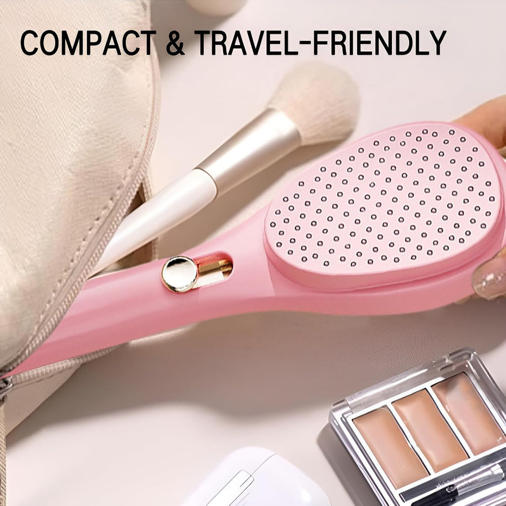 Big Self-Cleaning Hair Brush – One-Click Detangling Comb