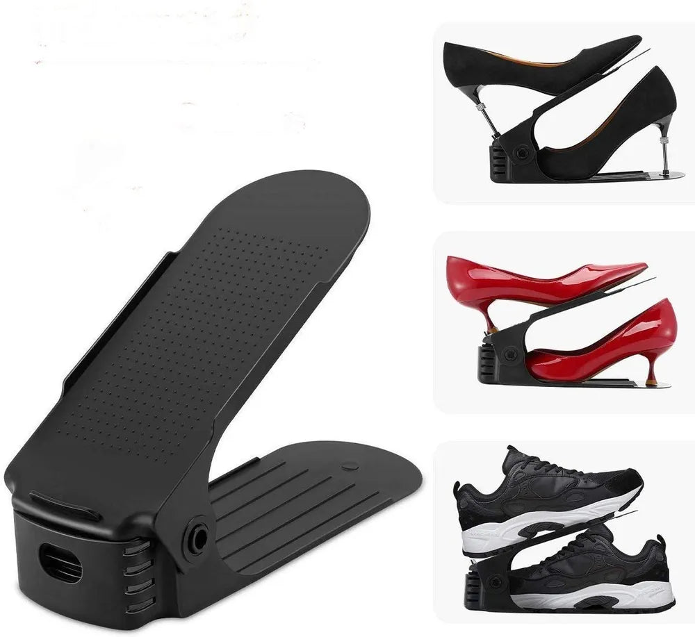 Adjustable Shoe Slots Holder | Space-Saving Closet Rack