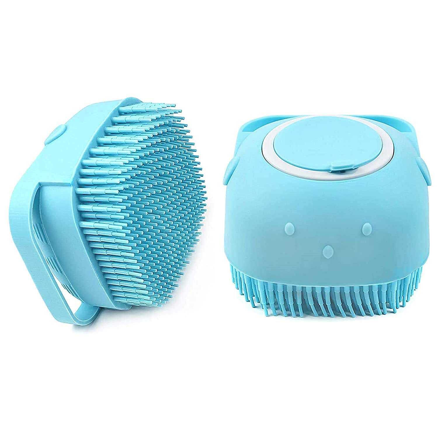 Silicone Bath Brush with Shampoo Dispenser 2-in-1