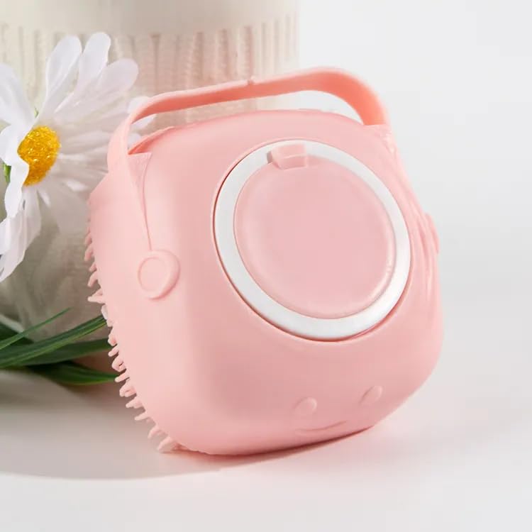 Silicone Bath Brush with Shampoo Dispenser 2-in-1