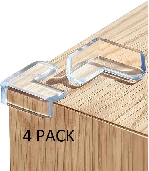 Furniture Edge Protectors | Soft Transparent Corner Guards 4pcs