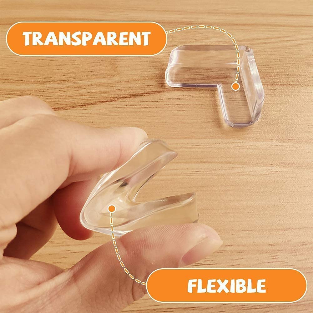 Furniture Edge Protectors | Soft Transparent Corner Guards 4pcs