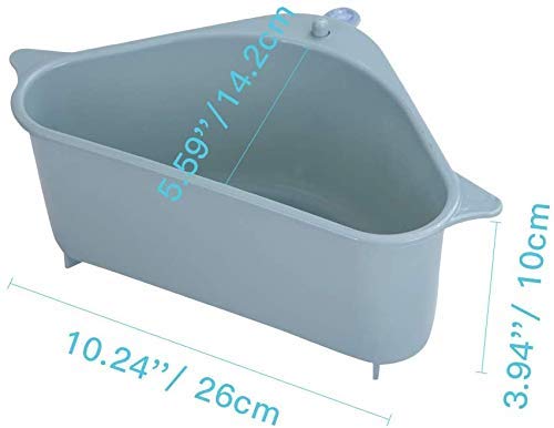 2Pc Kitchen Sink Strainer Basket Corner Rack