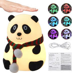 Panda Night Light | Soft Silicone 7-Color Kids Lamp