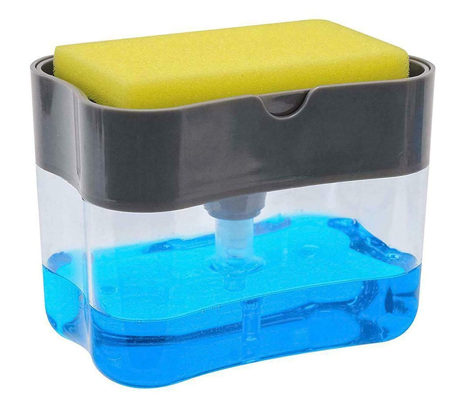 2-in-1 Soap Dispenser with Sponge Holder Kitchen Caddy