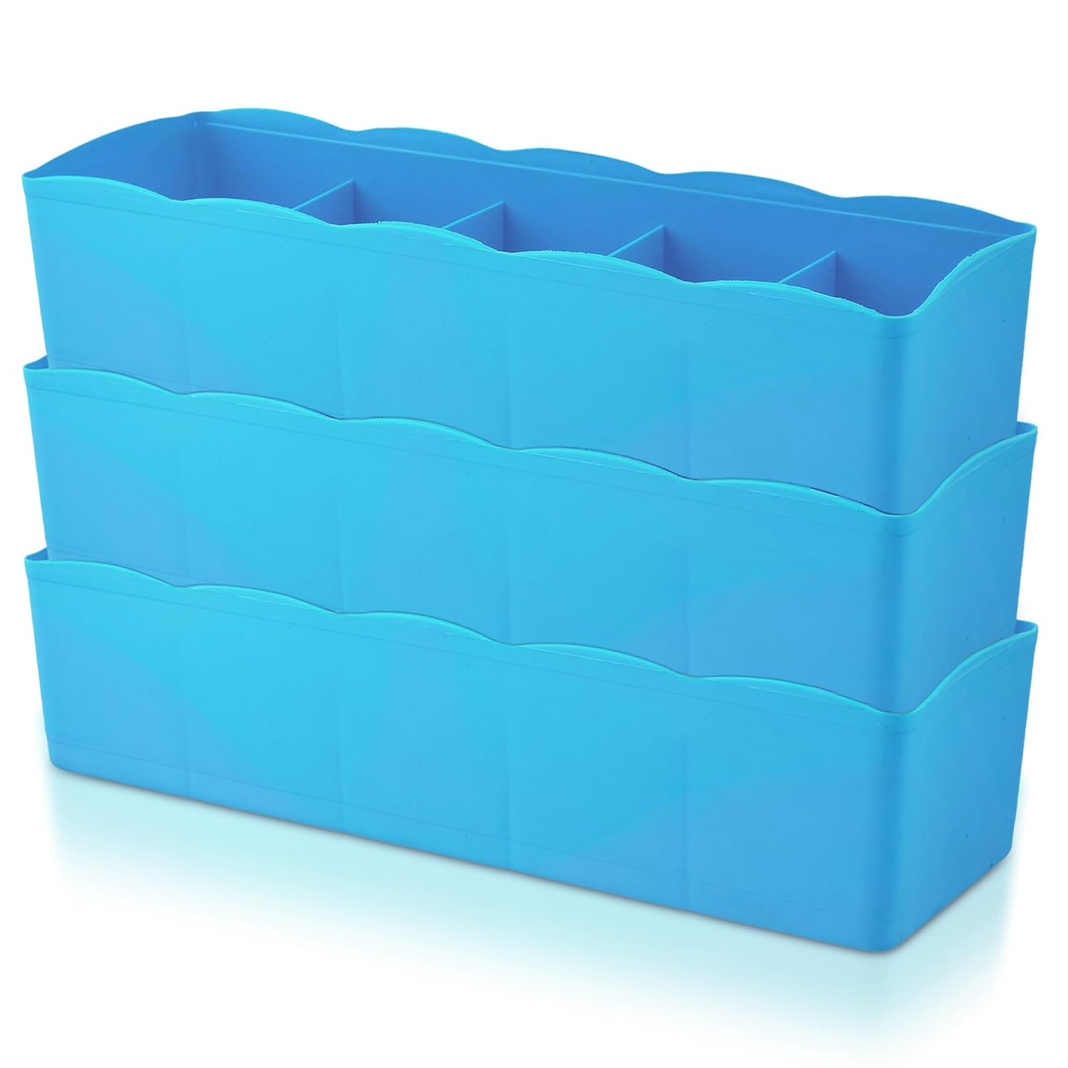 Plastic Drawer Organizer | 5-Grid Stackable Storage Box