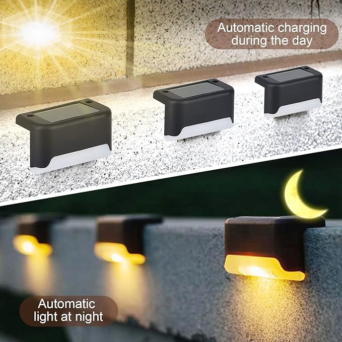 Outdoor Solar LED Deck & Stair Lights – Waterproof Step Glow