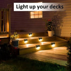 Outdoor Solar LED Deck & Stair Lights – Waterproof Step Glow