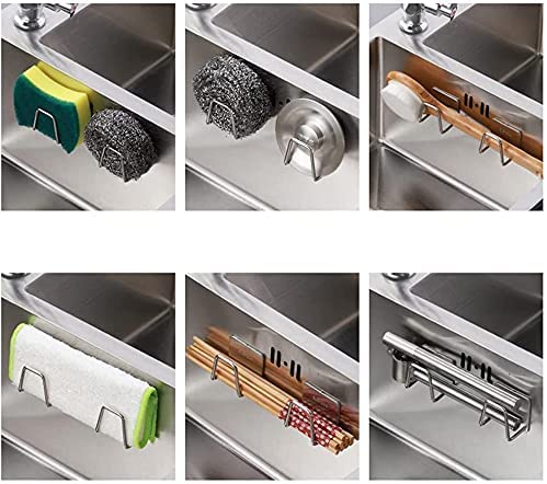 Stainless Steel Sink Sponge Holder | Kitchen Organizer & Rack