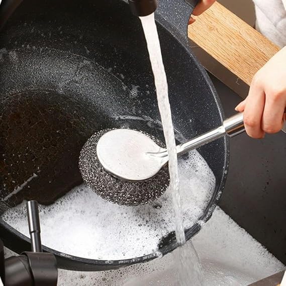 Stainless Steel Dish Cleaner – Multipurpose Pan & Grill Brush
