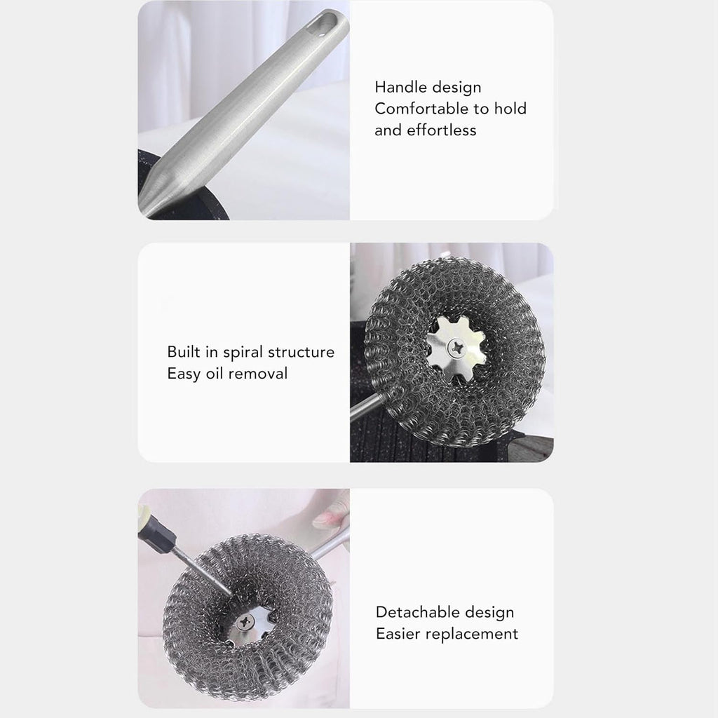 Stainless Steel Dish Cleaner – Multipurpose Pan & Grill Brush
