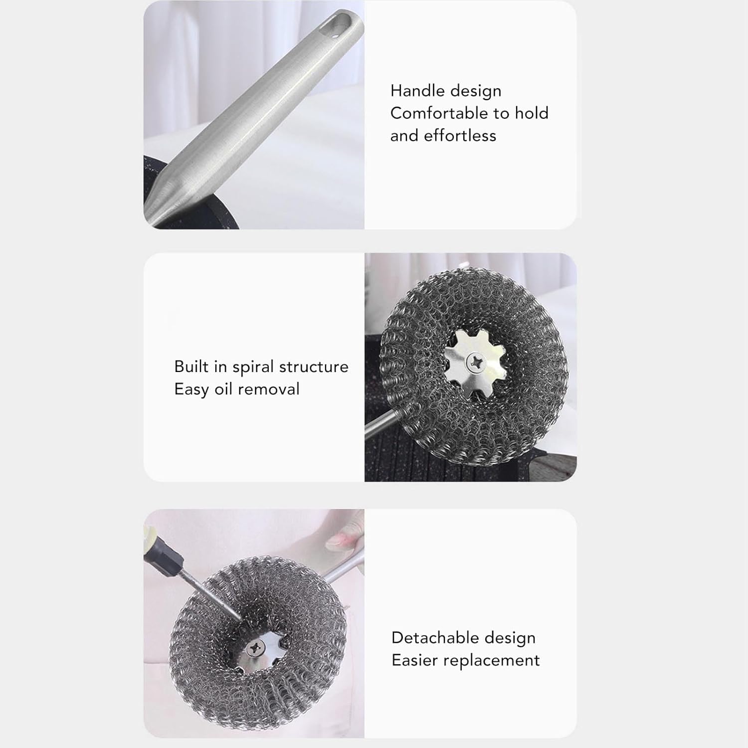 Stainless Steel Dish Cleaner – Multipurpose Pan & Grill Brush