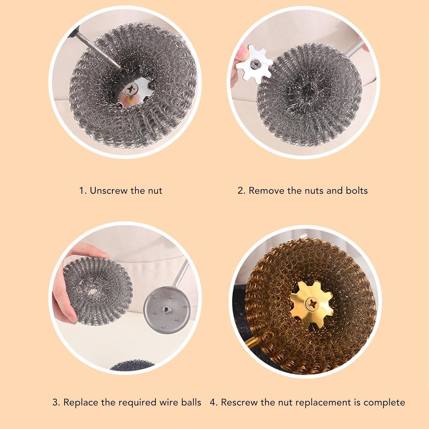 Stainless Steel Dish Cleaner – Multipurpose Pan & Grill Brush