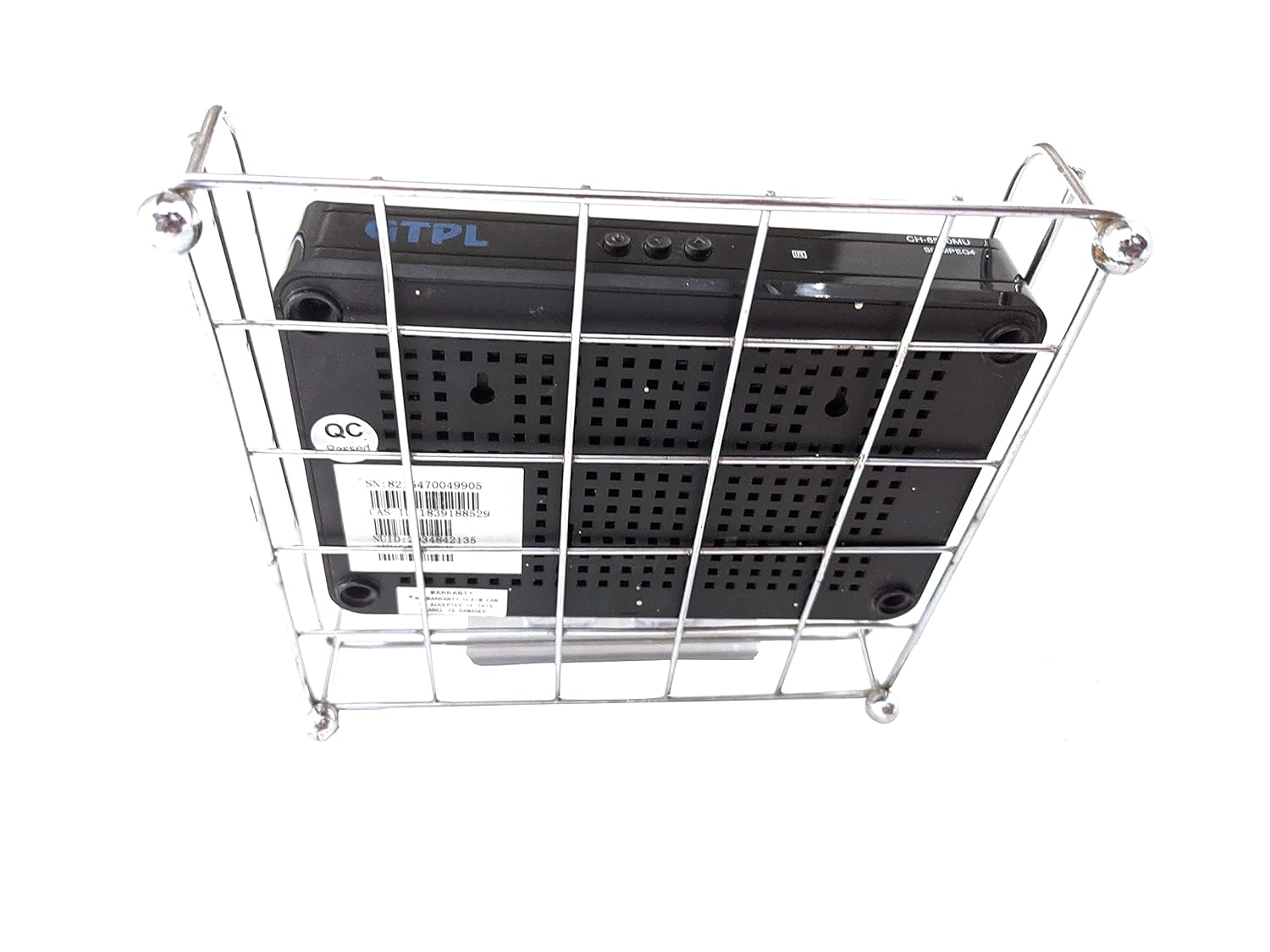 Stainless Steel Wall Shelf Set Top Box WiFi Organizer