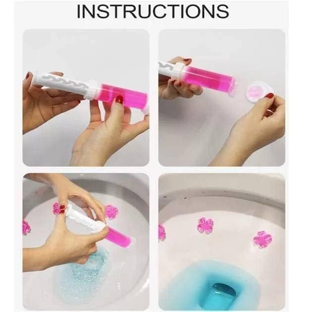 Toilet Gel Cleaner – Flower Stamp Dispenser with Long Fragrance