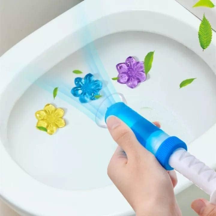 Toilet Gel Cleaner – Flower Stamp Dispenser with Long Fragrance